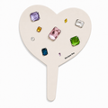 Rhinestone Heart Handheld Mirror — Marzipan Day product image on white background