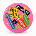 Pink Play Illustrated Flying Disc — Marzipan Day product image on white background