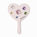Gem Heart Handheld Mirror — Marzipan Day product image on white background
