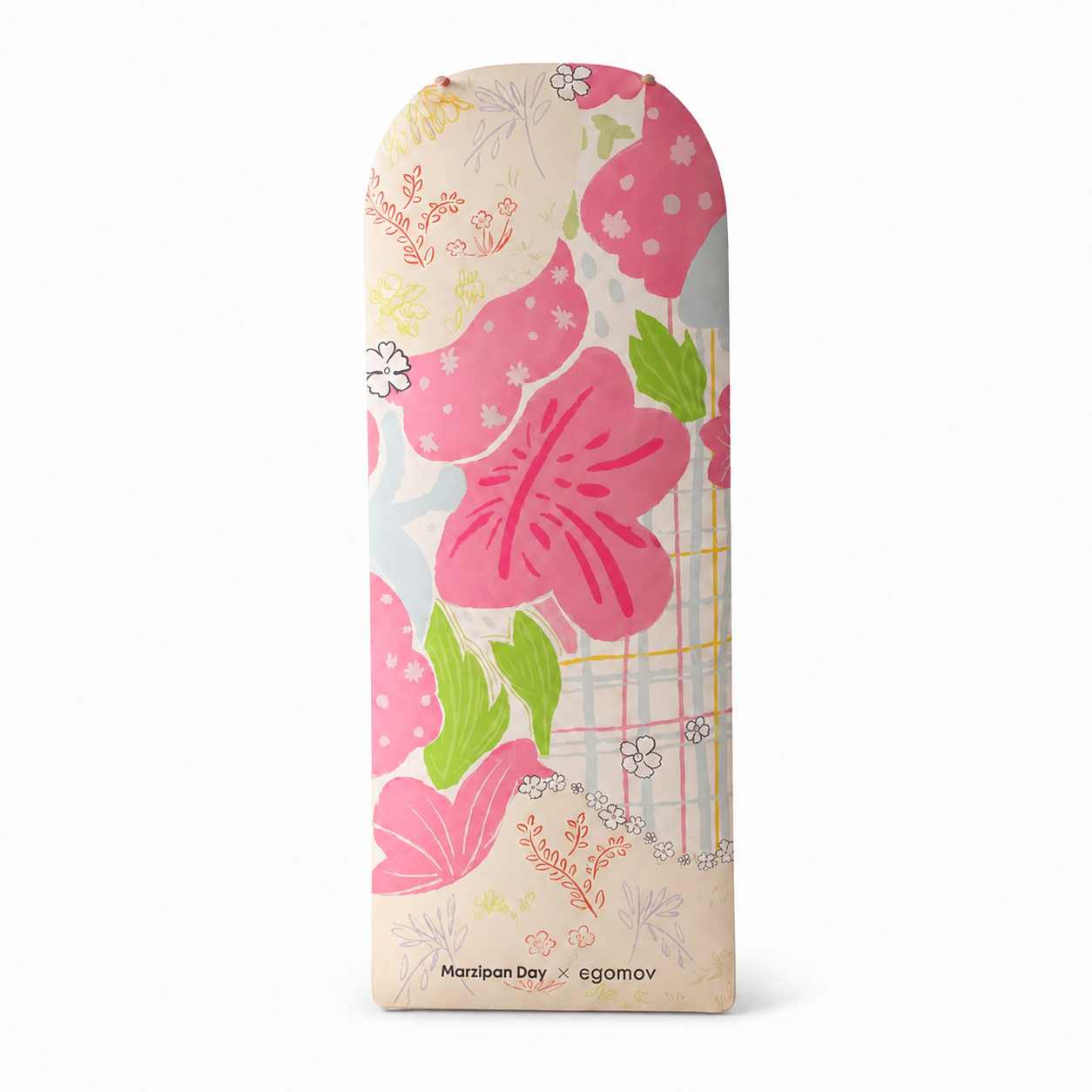 Garden Flow Floral Yoga Mat — Marzipan Day product image on white background