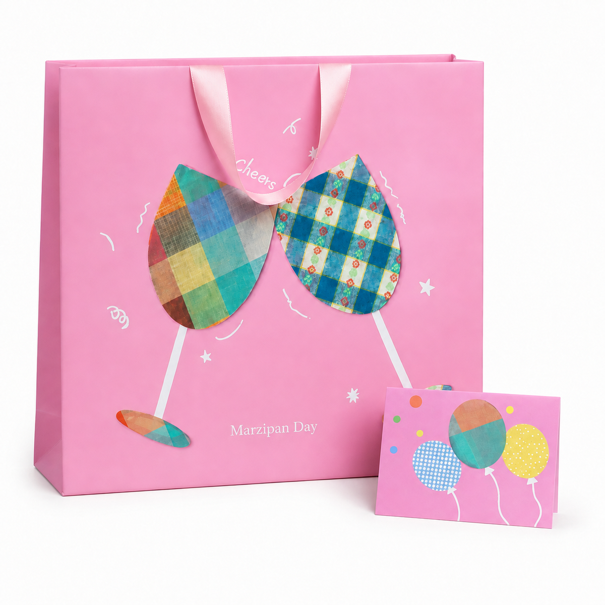 Cheers Gift Tote & Card Set — Marzipan Day product image on white background