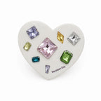 Rhinestone Heart Hair Clip — Marzipan Day product image on white background