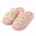 Butterfly Plush House Slippers on white background