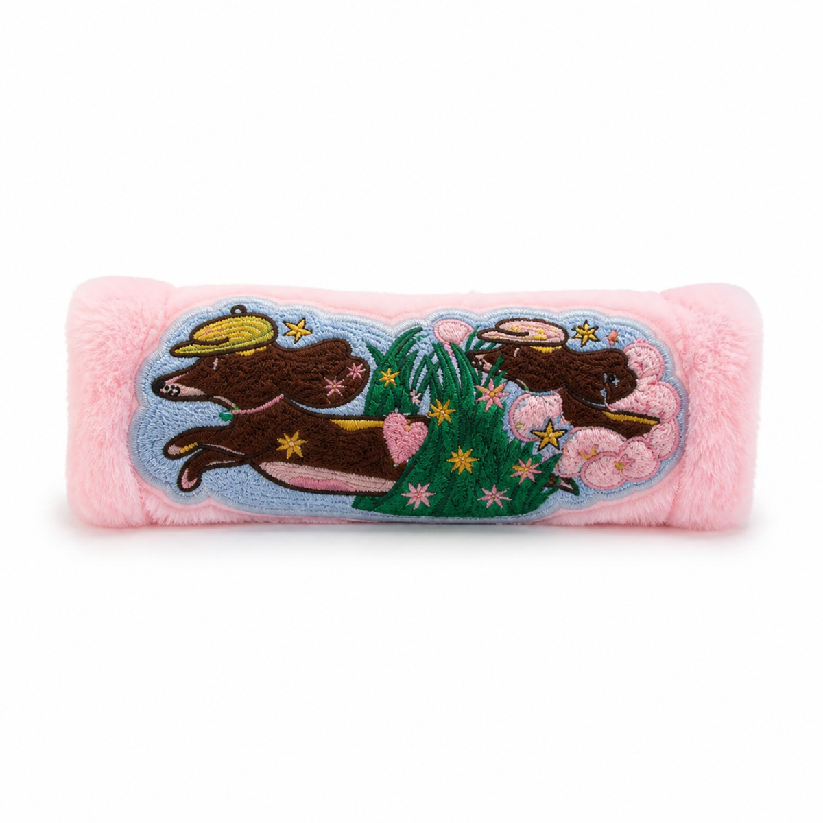 Dachshund Dash Seat Belt Pad on white background