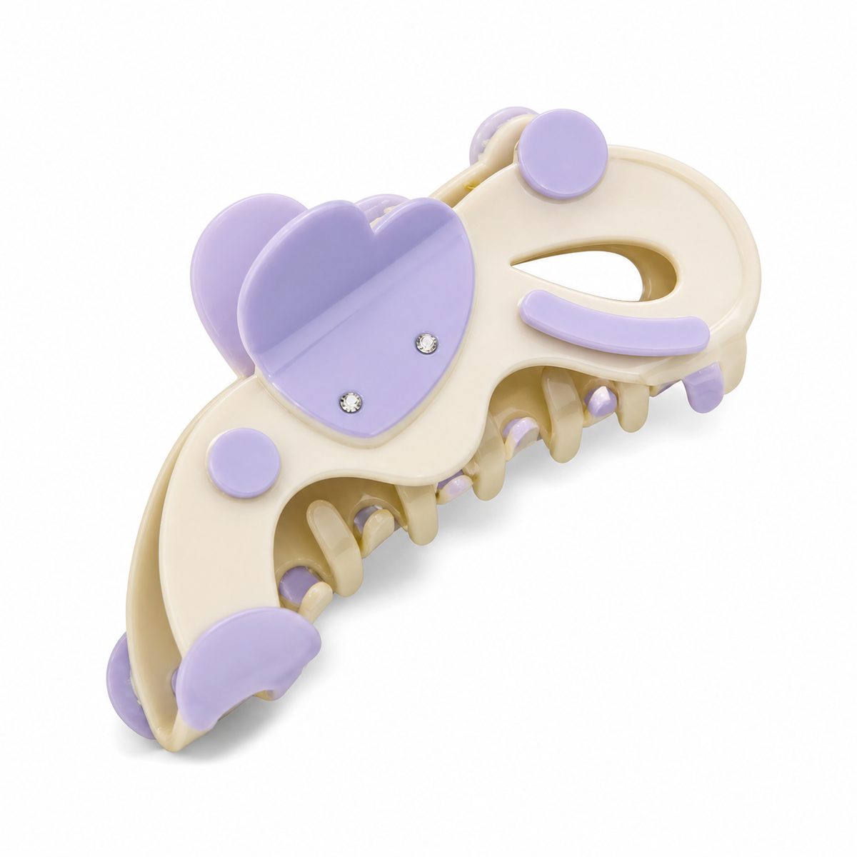 Flowing Love Rhinestone Claw Clip on white background