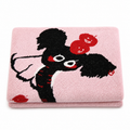 Pink Elephant Throw Blanket on white background