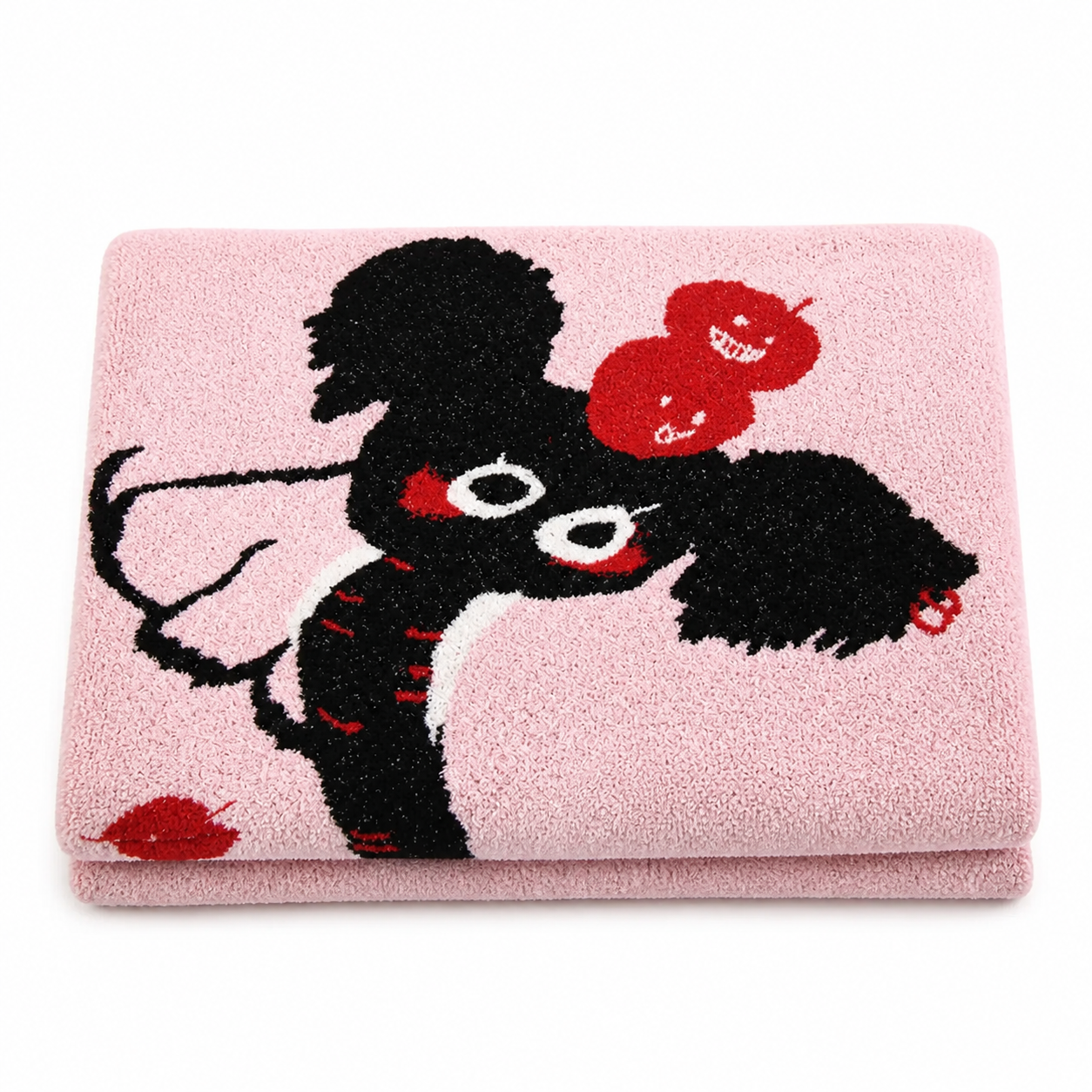 Pink Elephant Throw Blanket on white background