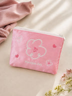 Tiny Blooms Embroidered Cosmetic Pouch — Marzipan Day alternate hero