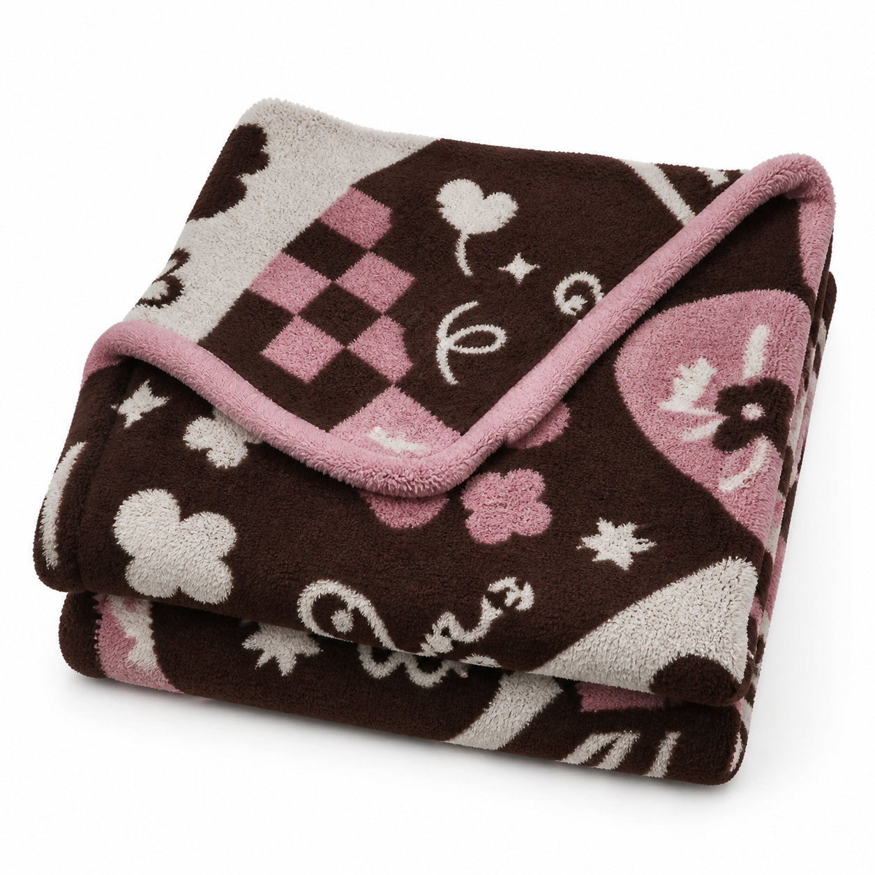 Vintage Bloom Throw Blanket on white background